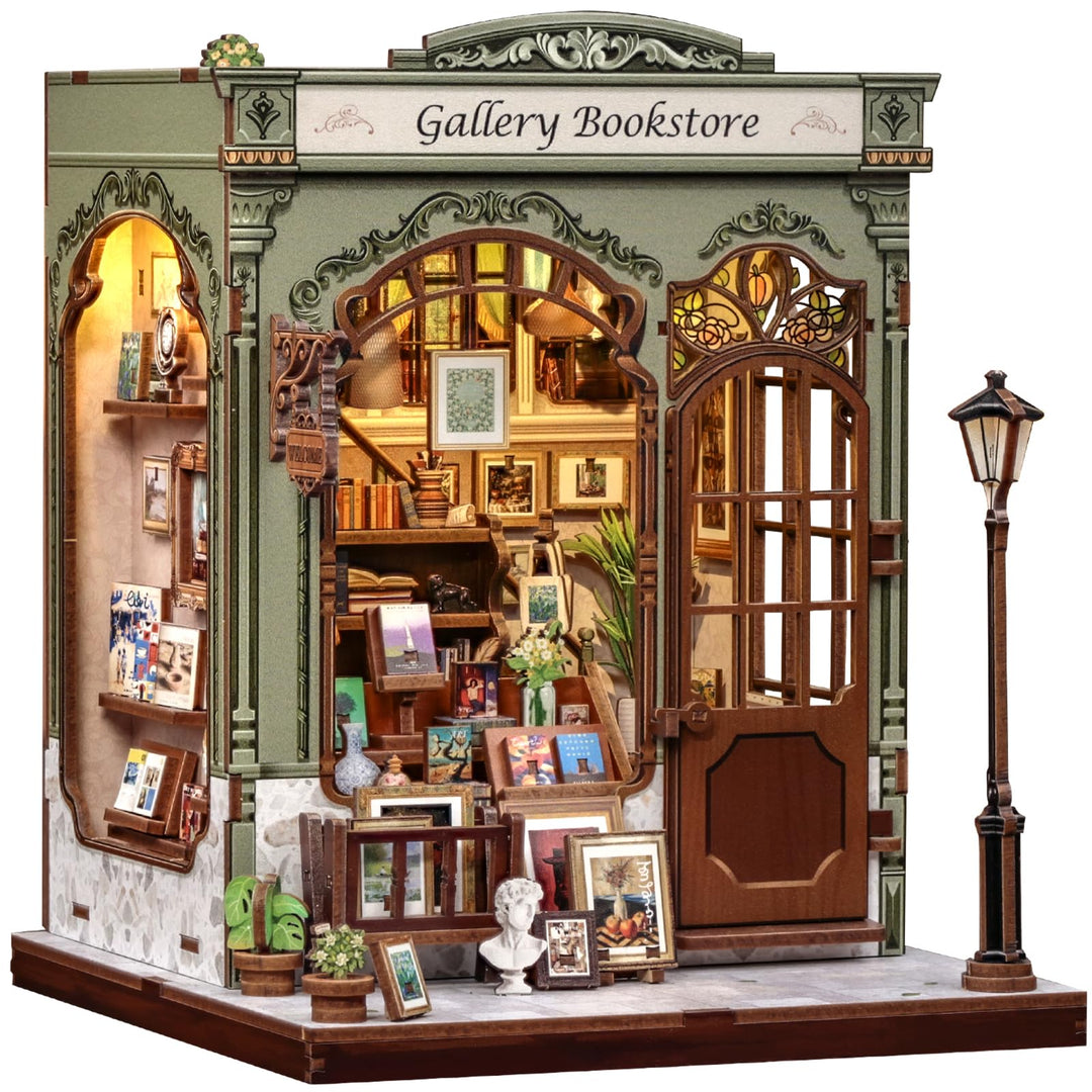 CUTEBEE Book Nook Kit - DIY Puppenhaus Bausatz zum Selberbauen, EIN Retro und künstlerisches Miniatu