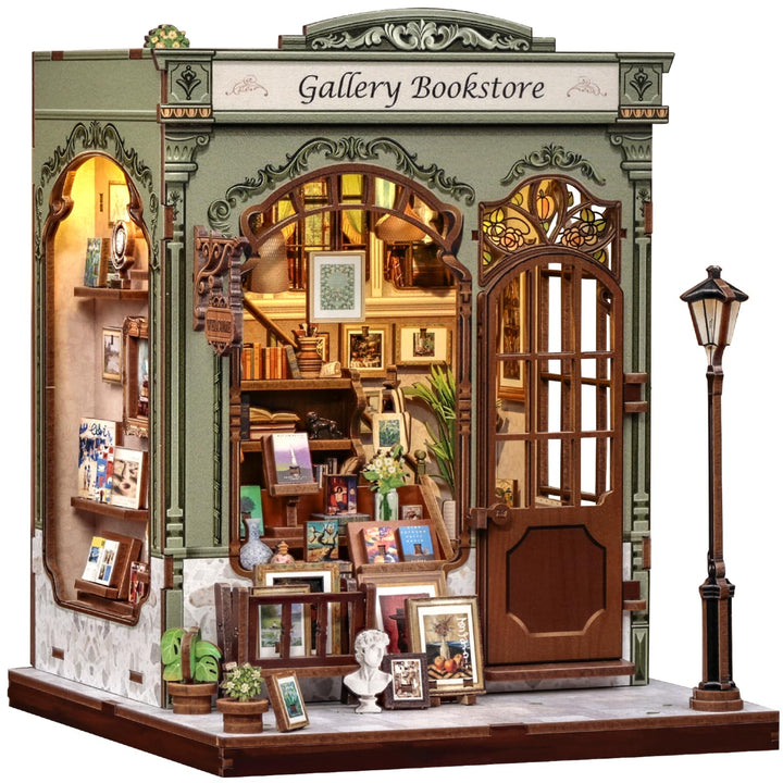CUTEBEE Book Nook Kit - DIY Puppenhaus Bausatz zum Selberbauen, EIN Retro und künstlerisches Miniatu