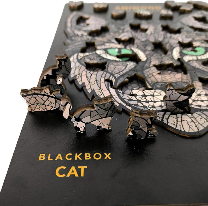 ANIWOOD Holzpuzzle Erwachsene Tieren. Gestanzter Deckel, Lebensgrosse Puzzle-Box. 3 Schwierigkeitsmo
