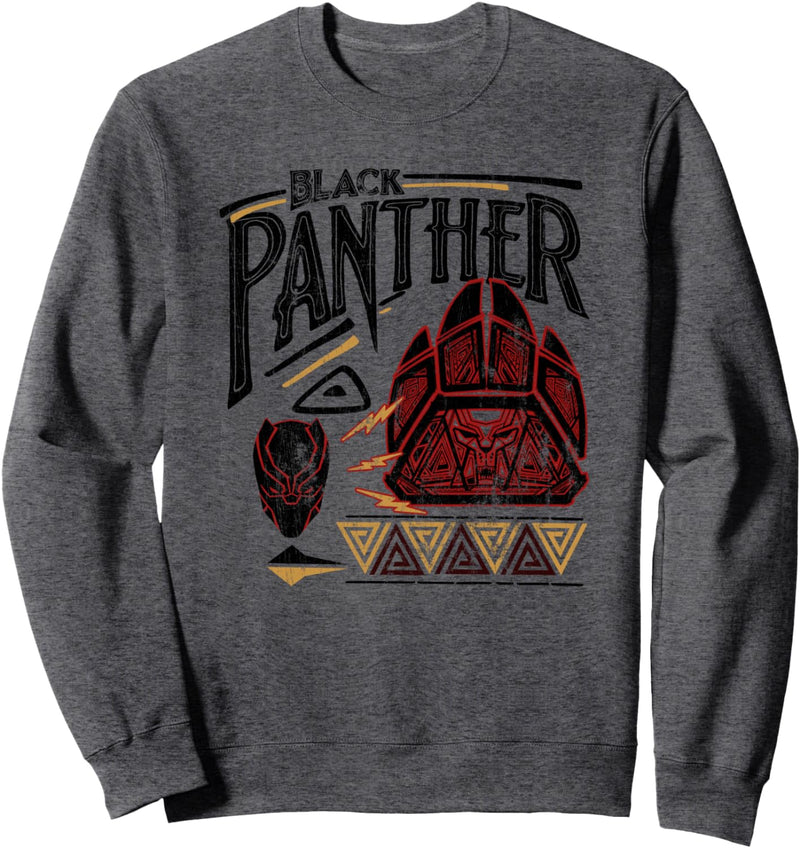 Marvel Black Panther Geometric Pattern Paw Vintage Sweatshirt