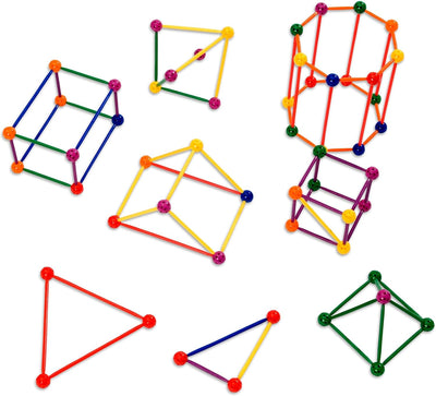 Betzold - Geometrie Steckbaukasten 330 Bauteile - Mathematik-Lehrmittel Grundschule Nocolor, Nocolor