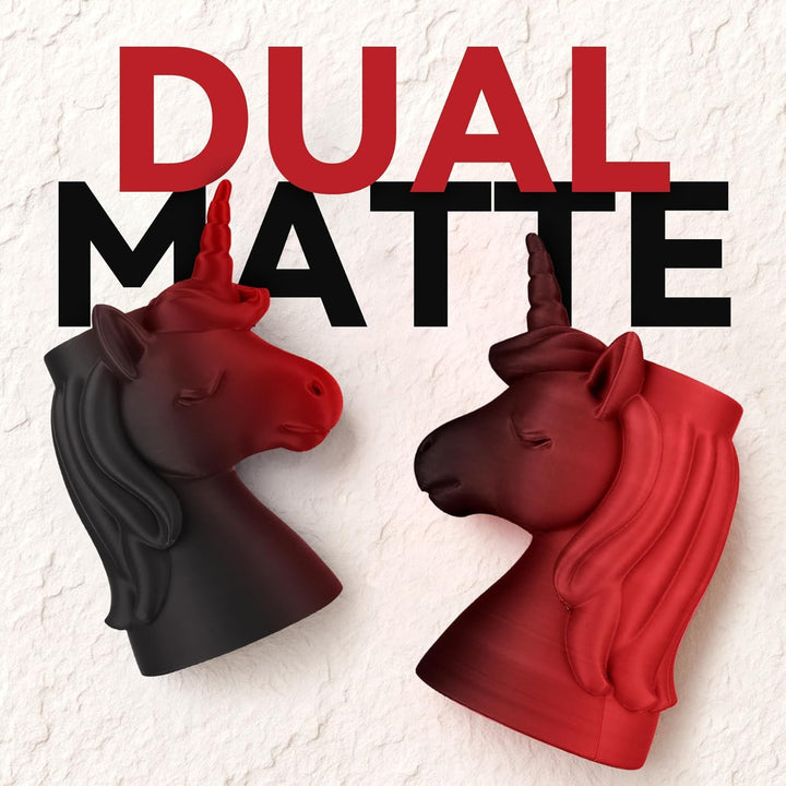 SUNLU Zweifarbiges Matte PLA Filament 1.75mm, Matte 3D Drucker Filament PLA mit 2 Farben Gradient, M