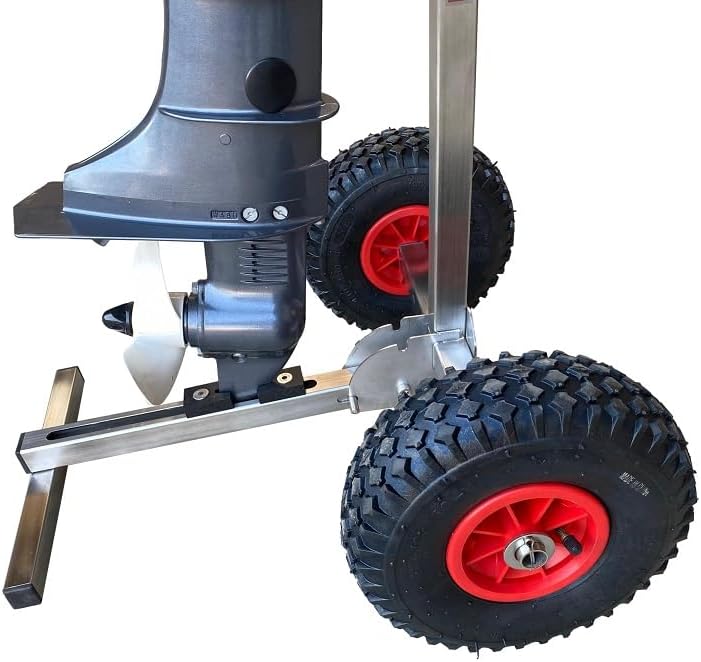 Aussenborder Transportwagen Ständer Rollwagen Tragbar Faltbar Edelstahl 75kg - Heavy Duty