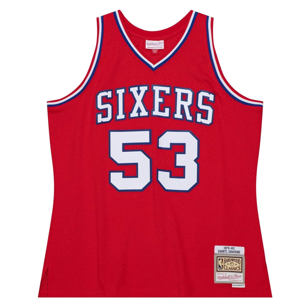 Mitchell & Ness Darryl Dawkins Philadelphia 76ers 1979 Swingman Jersey, S