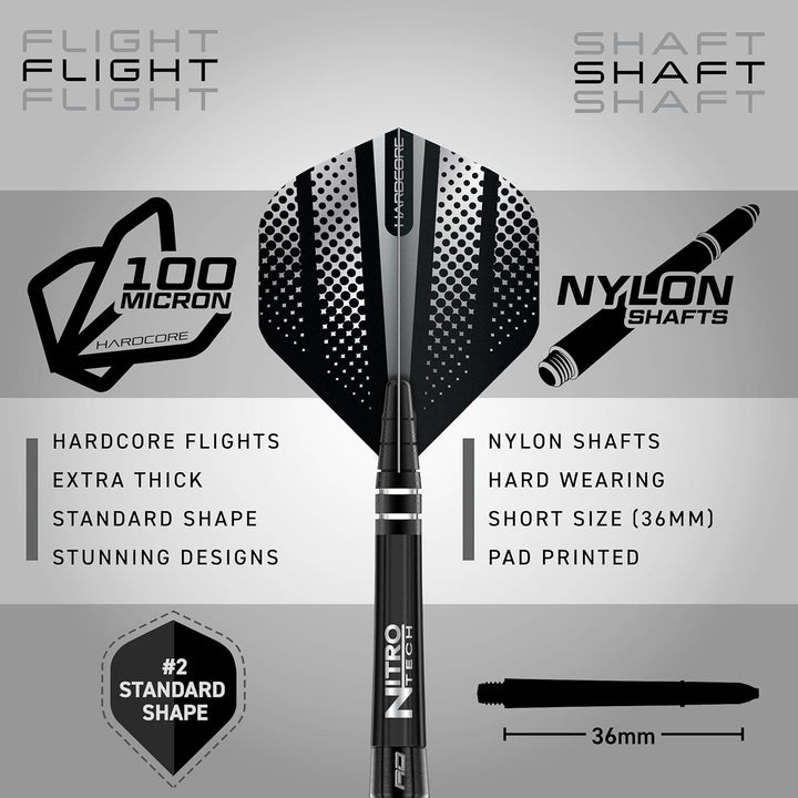 RED DRAGON Razor Edge Extreme Professional Tungsten Darts Set with Flights and Stems 24.0 Gramm, 24.
