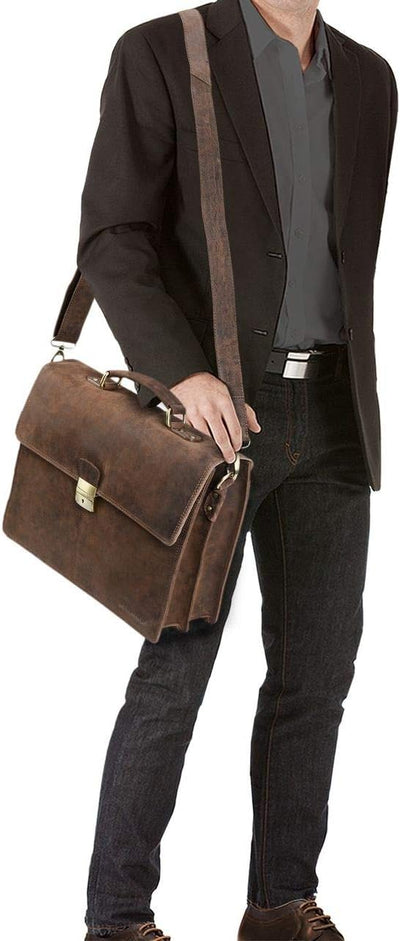 STILORD "Edward Herren Aktentasche Dokumententasche Laptoptasche Business Büro Tasche mit Schultergu