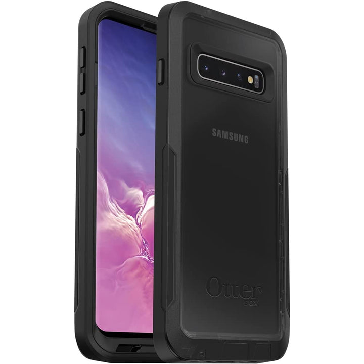 OtterBox Pursuit Series Schutzhülle für Galaxy S10, Transparent / Schwarz durchsichtig / schwarz, du