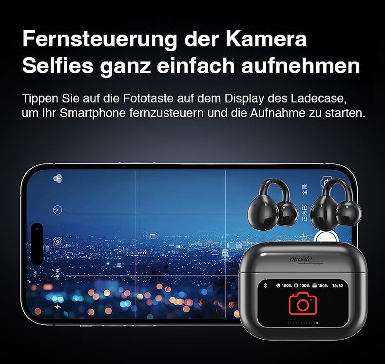 auvisio Headset: 2er-Set Clip-on-Ohrhörer & KI-Echtzeitübersetzer für 115 Sprachen, App (Echtzeit-Üb