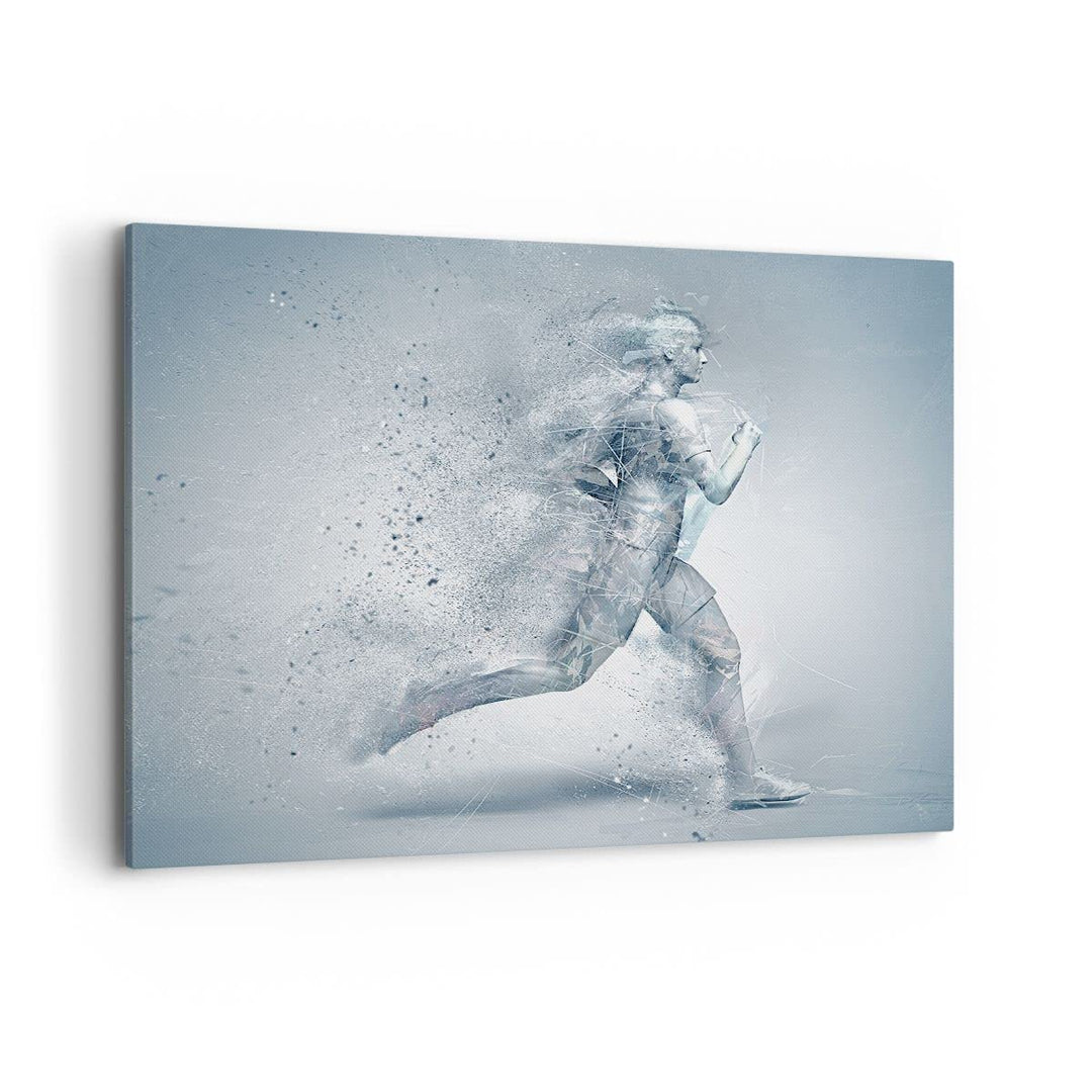 Bilder auf Leinwand 100x70cm Leinwandbild Energie Abbildung Jogging Marathon Gross Wanddeko Bild Sch