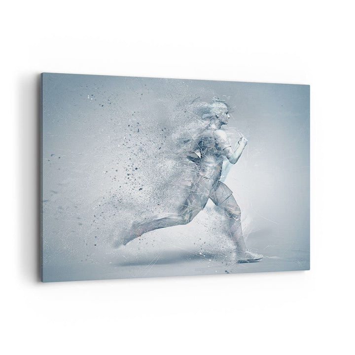 Bilder auf Leinwand 100x70cm Leinwandbild Energie Abbildung Jogging Marathon Gross Wanddeko Bild Sch