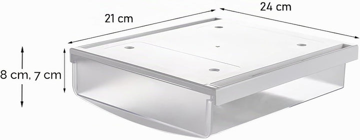 TUKA 3X 3,5L Unterschreibtisch-Schubladen 24x21x8cm, Selbstklebende Schubladen, Versteckte Unterbaus