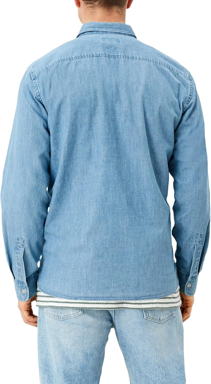 s.Oliver Men's 130.10.202.11.120.2109898 Shirt, blau, L