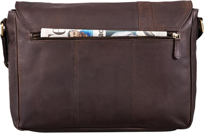 STILORD 'Nicolas' Messenger Bag Leder Grosse Umhängetasche Laptoptasche 15,6 Zoll Aktentasche Busine