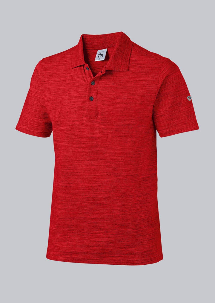 BP 1712-232-81-M Unisex-Poloshirt, Space-Dye-Stoff, 1/2 Ärmel, Polokragen, 195,00 g/m² Stoffmischung