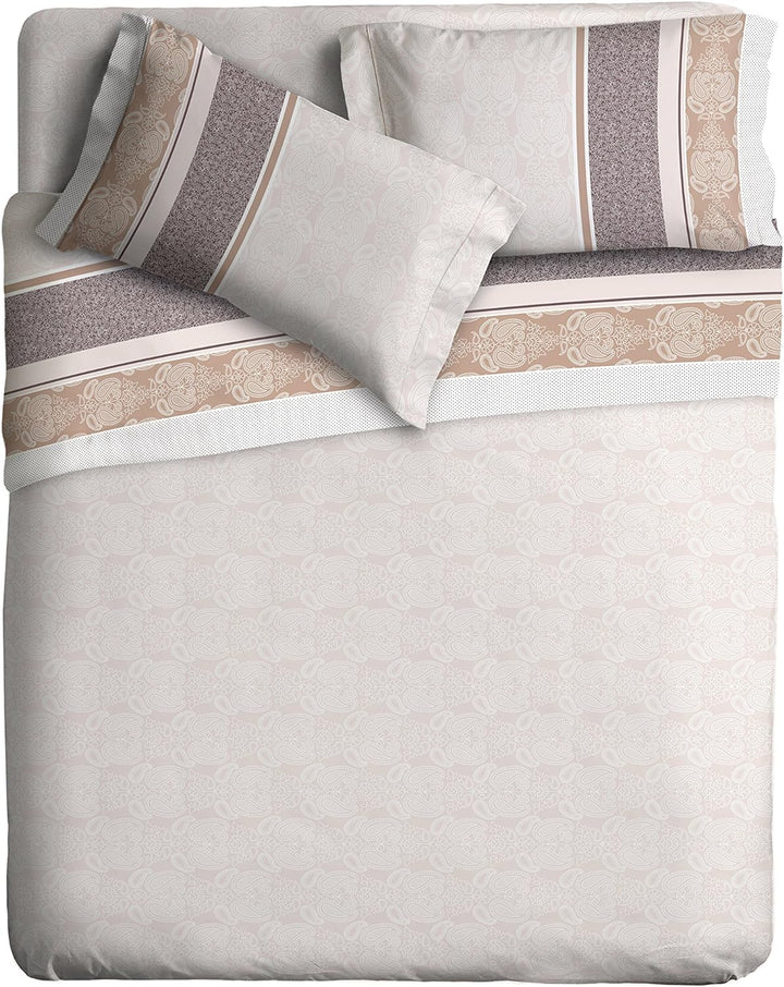 Ipersan Art de Vivre Doppelbett-Set, Haselnuss / Braun, 240x300 cm, 175x200 cm + 2 / 50x80 cm, Hasel