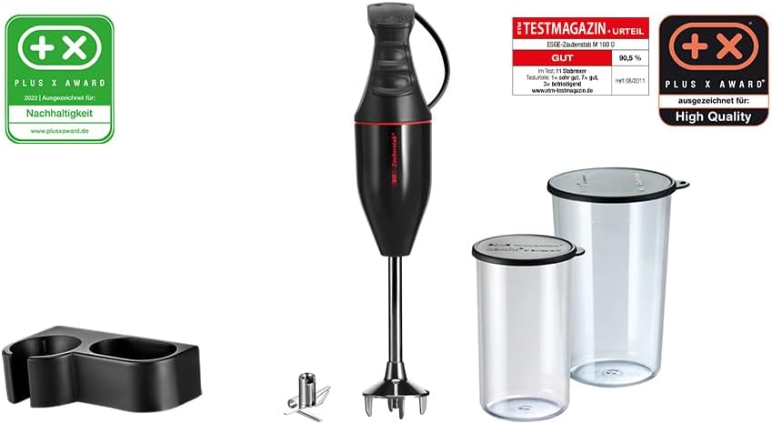 ESGE-Zauberstab Set M100 Design 901295, Hand - Stabmixer, Pürierstab, inkl. Becher-Set 600ml & 400ml