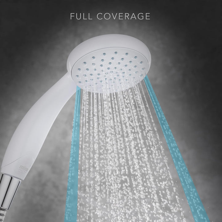 Mira Showers 2.1703.001 Mira Duschen Nectar Duschkopf mit Einzelstrahl, weiss, 9 cm, Weiss
