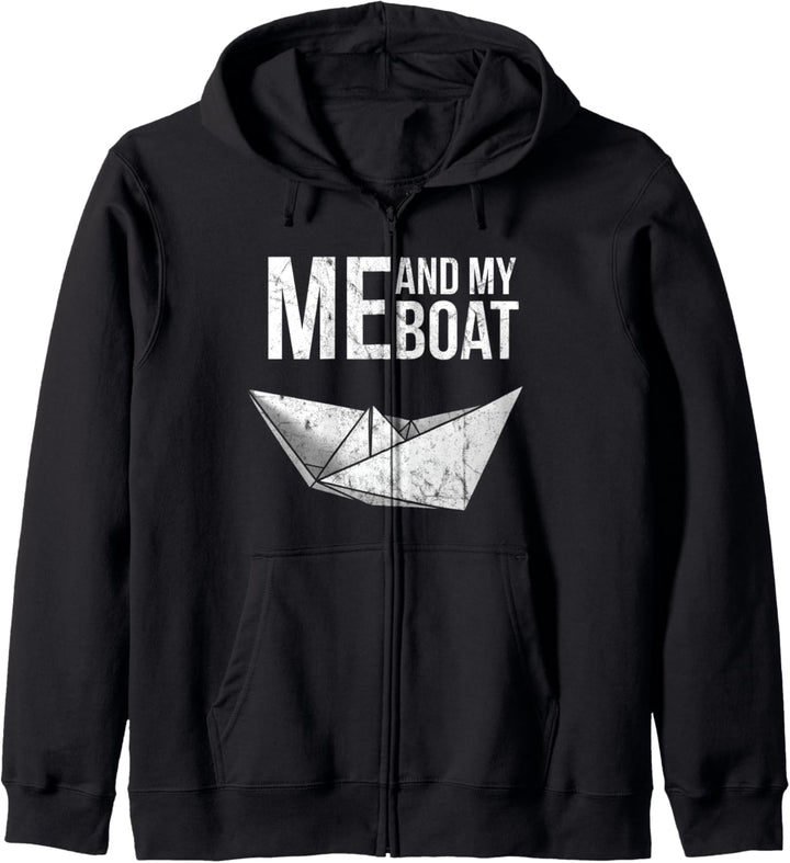Ich und mein Boot | Faltboot Kapitän Modellbau Kapuzenjacke