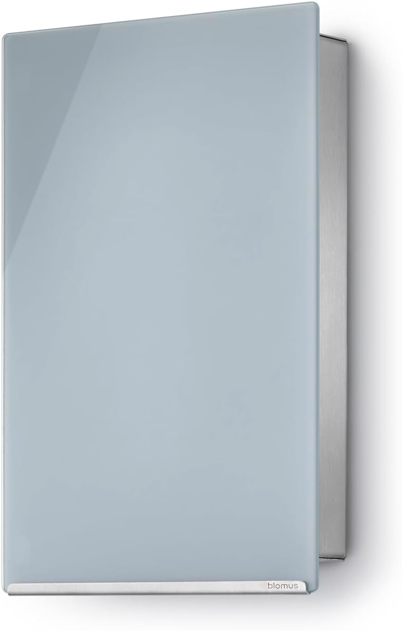 blomus -VELIO- Schlüsselkasten / Glasmagnettafel in trendigem Grau, hochwertige Verarbeitung, 7 Schl