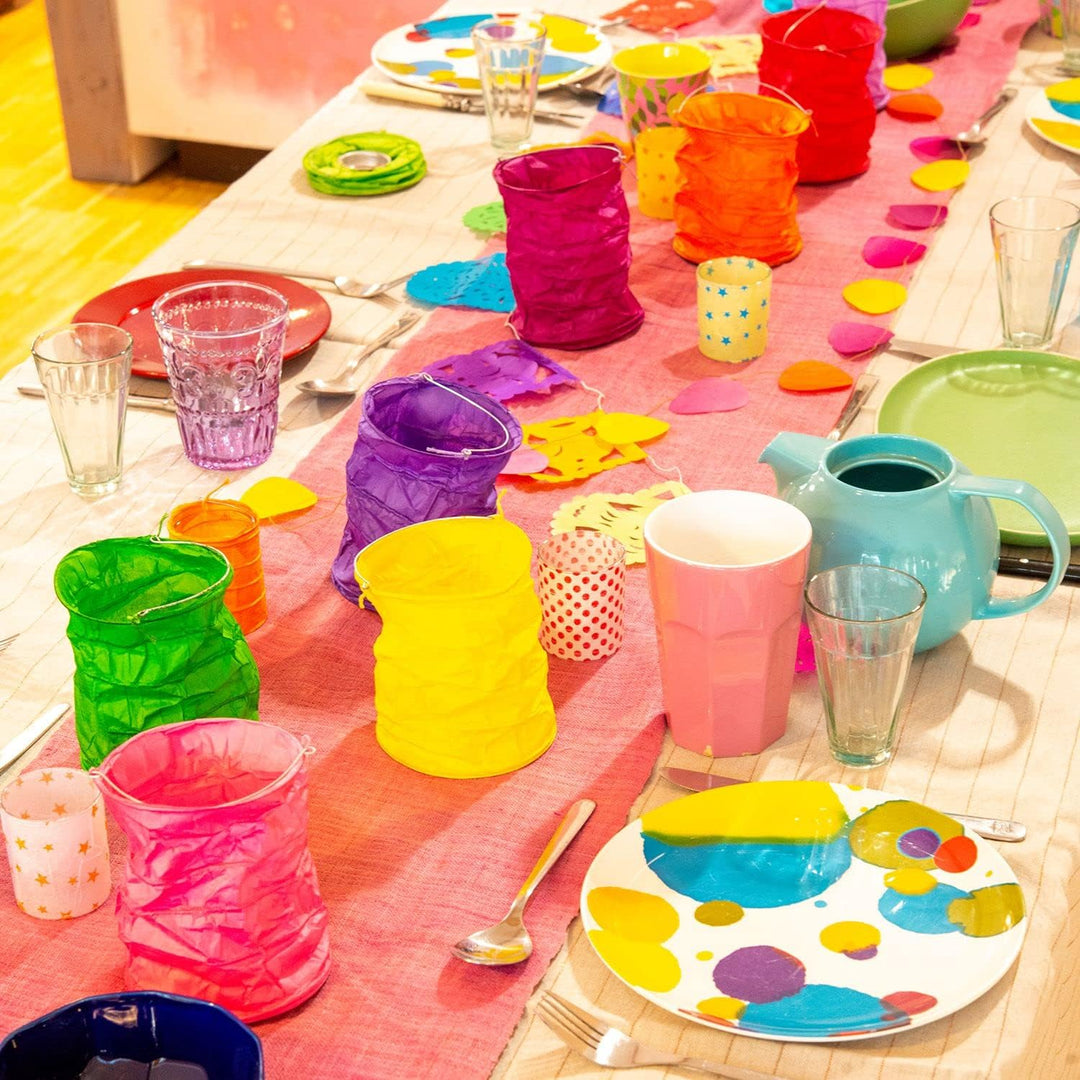 kadoh Papier-Lampions (10 St.) • Lichtertüten in Rainbow-Pastell • Partydeko für Hochzeit, Geburtsta
