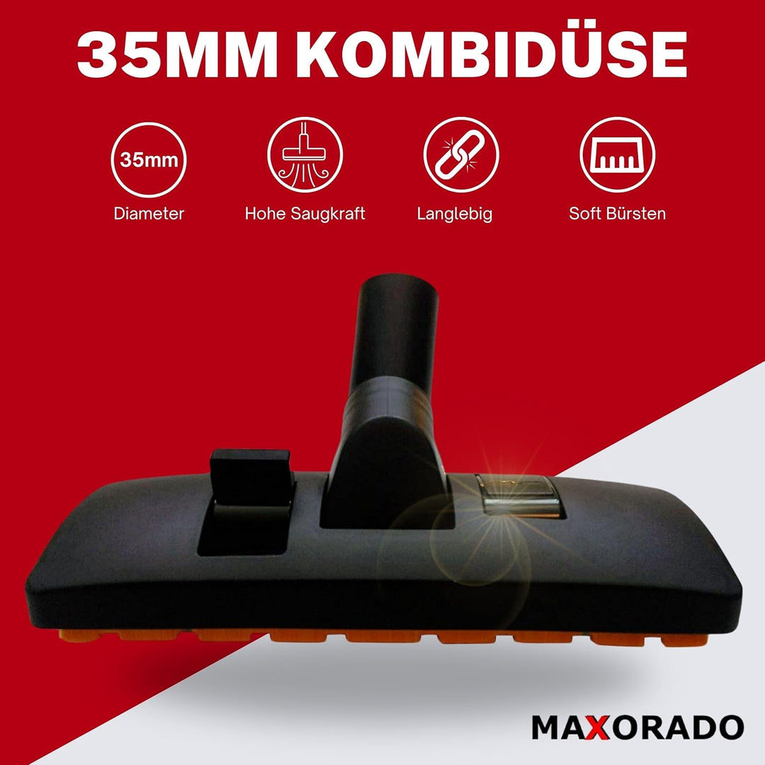 Kombidüse 35mm Bodendüse Staubsauger Staubsaugerdüse 35mm Düse Ersatzteil für kompatibel mit Lidl Pa