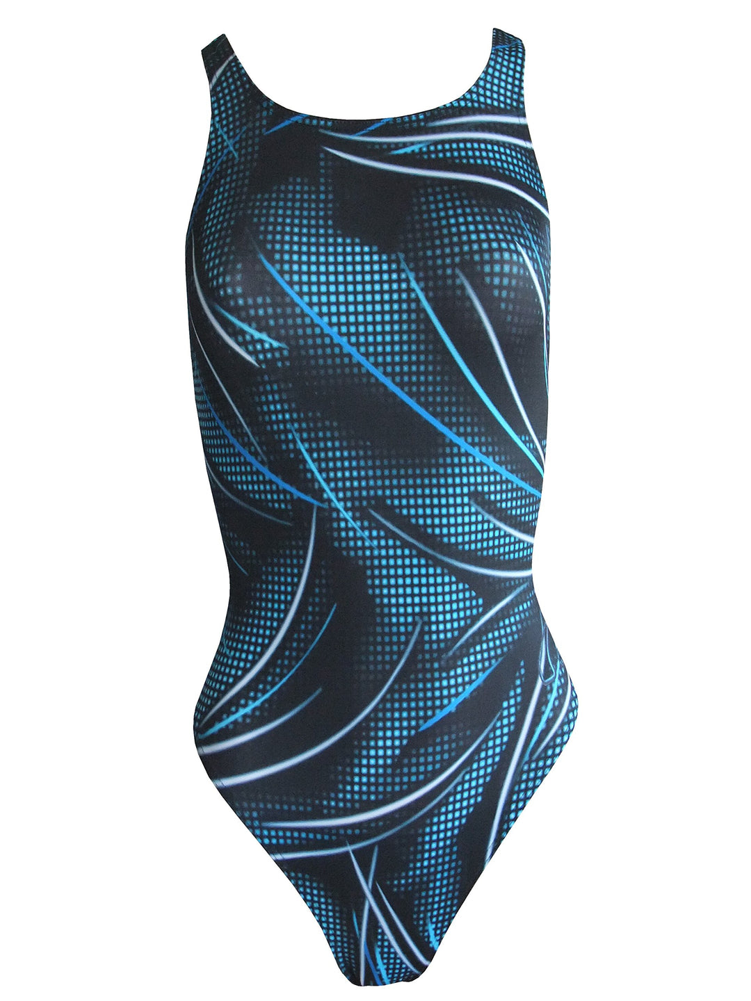 Solar Schwimmanzug, Ringerrücken Dry Weave schwarz/türkis, Gr. 36, B-Cup