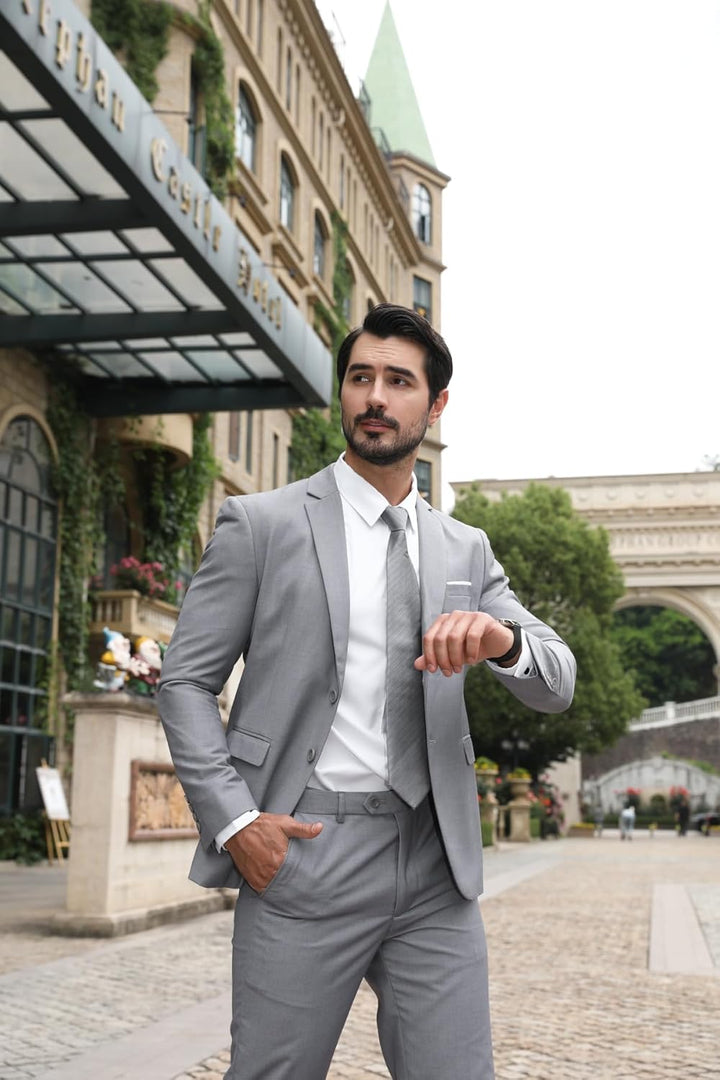 Allthemen Anzug Herren Anzug 2 Teilig Slim Fit Herrenanzug Hochzeit Anzüge Herren Modern Sakko für B