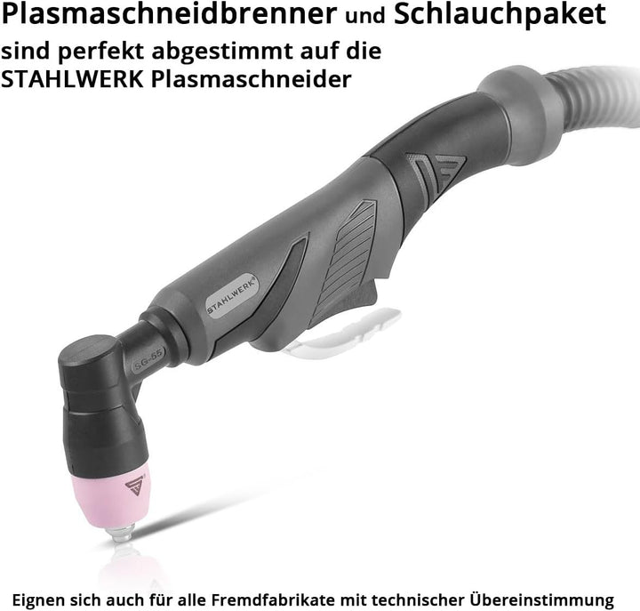 STAHLWERK Plasmabrenner AG-60 / SG-55 mit 5 Meter Schlauchpaket Plasmaschneider bis 70A Schweissgerä