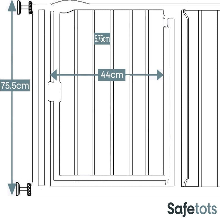 Bettacare Auto Close Haustiergitter, 147cm - 154cm, Weiss, Druckmontage-Treppengitter für Hunde & We