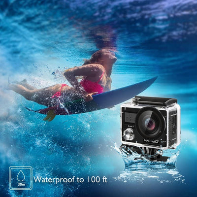 AKASO Action Camera 4K 20MP Action Kamera/Unterwasserkamera mit Bildstabilisierung Zoom Zeitraffer,