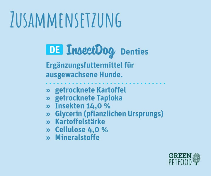 Green Petfood InsectDog Denties 13x180g, InsectDog