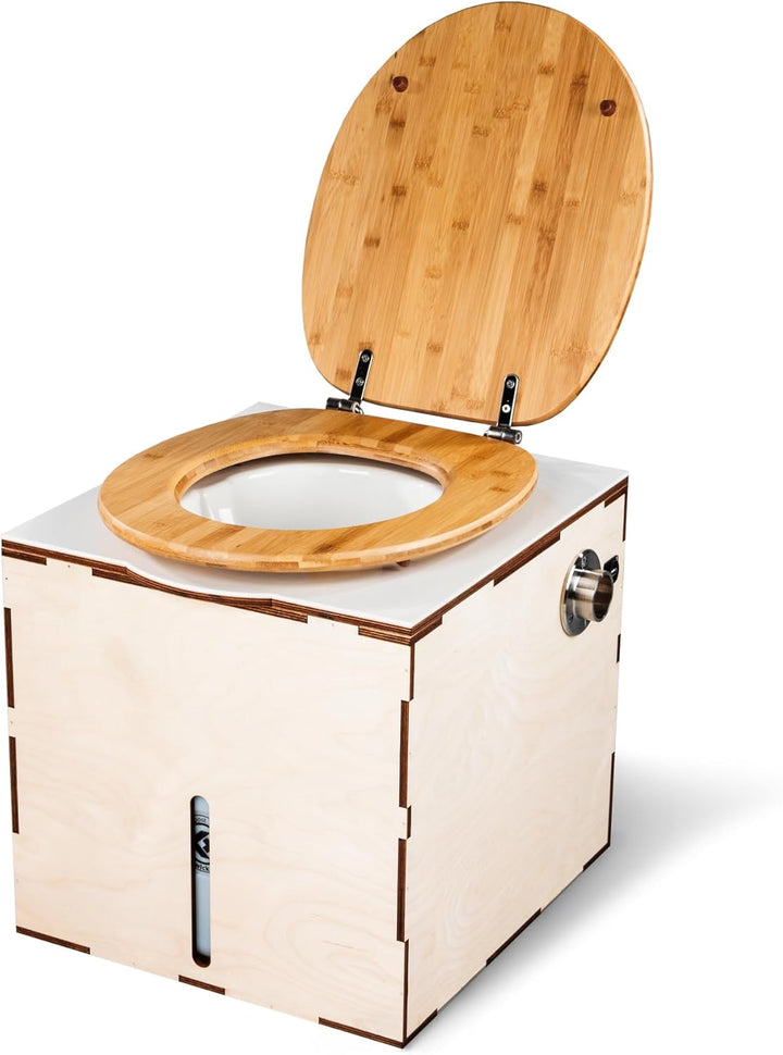 Kildwick EasyLoo Bausatz Campingtoilette/Komposttoilette mit Lüfter 5V Schwarz, Schwarz