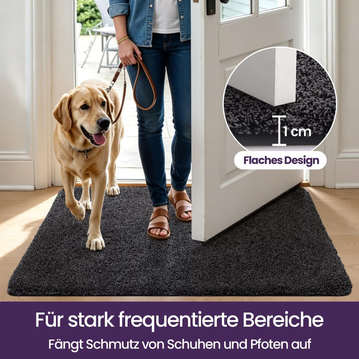 DEXI Fussmatte Innen 120 x 180 cm, rutschfeste Schmutzfangmatte, Maschinenwaschbare Fussmatte, Saugs