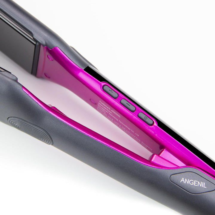ANGENIL Titan Professioneller Glätteisen 4.5 cm Ion Haarglätter 2-in-1 Glätteisen Locken und Glätten
