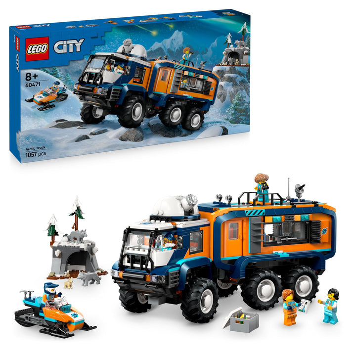 LEGO City Arktis-Truck mit Labor – BAU- und Spielset – Erkundungsfahrzeug mit Lenkung und Federung –