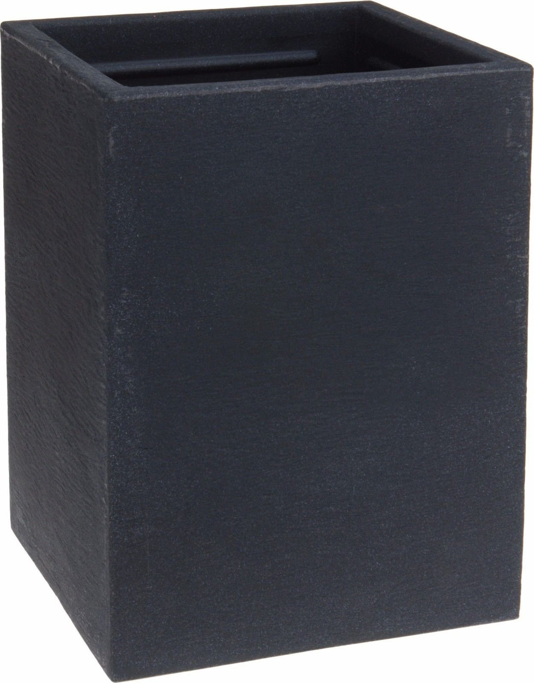 Leichter Pflanzkübel 29x29x40 cm, quadratisch-hoch, aus stabilem und wetterfestem Kunststoff, Farbe: