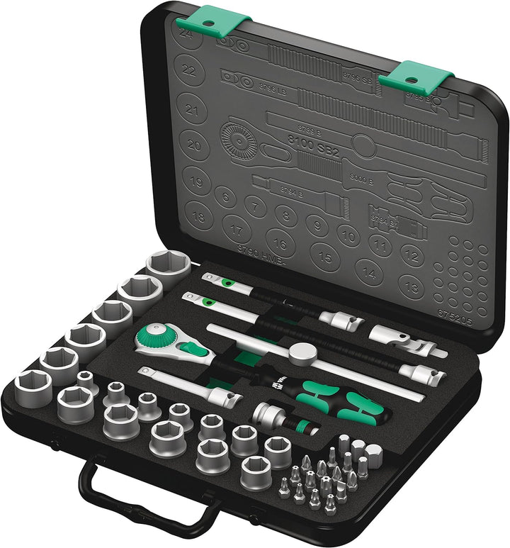 Wera Zyklop Speed-Knarrensatz 8100 SB 2, 3/8"-Antrieb, metrisch, 43-teilig, 05003594001 3/8 Zoll met