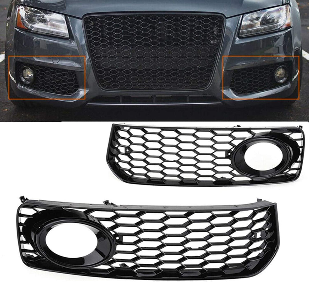 GSRECY Links Rechts Schwarz Nebelscheinwerfer Stossstangengrillabdeckung Für S5 B8 Coupe A5 S-Line 2