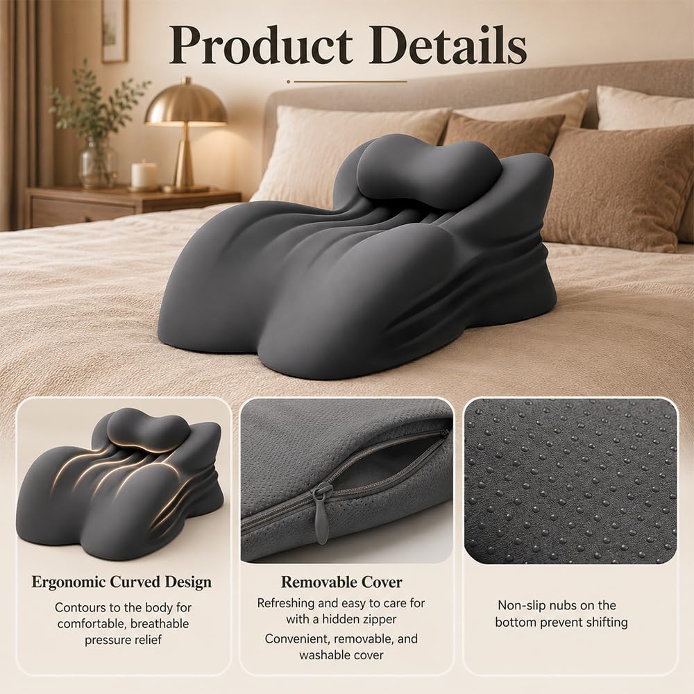 Lesekissen für Bett und Sofa, Ergonomisches Sitzkissen Bett für Die Paare, Multifunktions Reading Pi