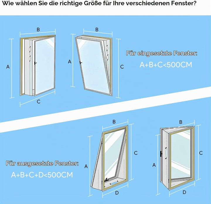 500CM Fensterabdichtung für Mobile Klimageräte, Klimaanlagen, Wäschetrockner, Ablufttrockner, Hot Ai