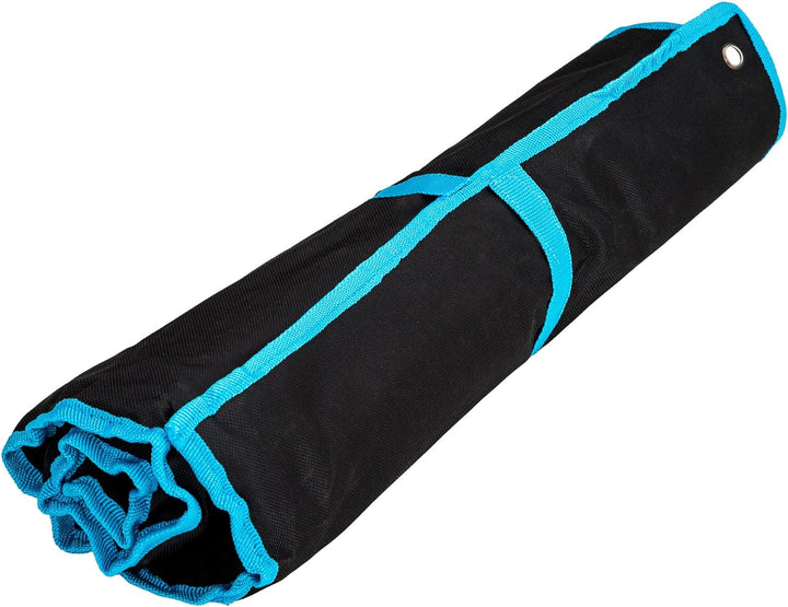 TecTake Maulringschlüssel Satz 6-32 mm 25-teilig mit Tetron Rollstasche - Diverse Farben - (Blau | N