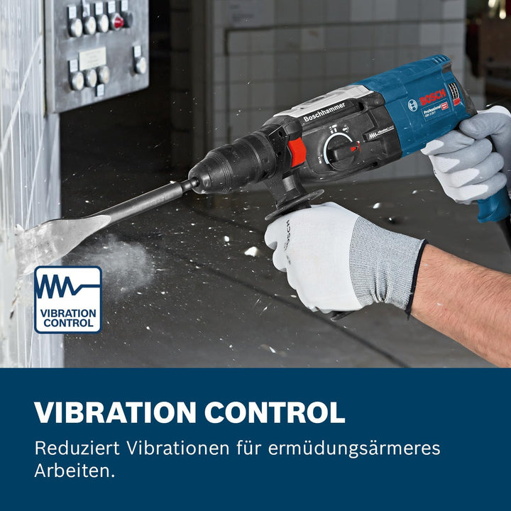 Bosch Professional Bohrhammer GBH 2-28 F (inkl. Zusatzhandgriff, Tiefenanschlag 210mm, Maschinentuch