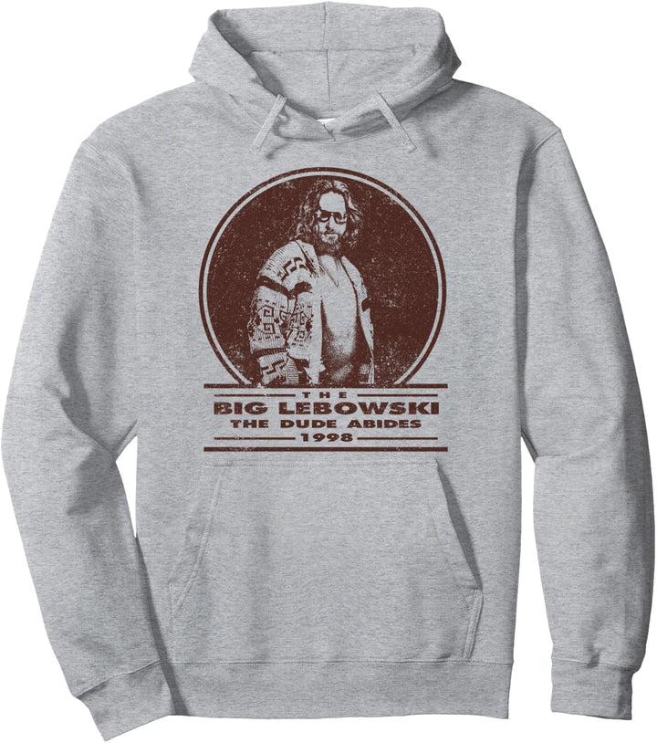 The Big Lebowski The Dude Abides 1998 Circle Portrait Pullover Hoodie