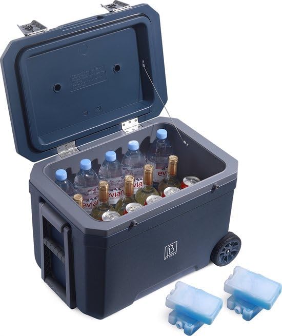 Brisby Kühlbox Camping - 45L, Kühlbox ohne Strom, inkl. 4 Dicke Kühlelemente, 3 Tage kühle Isolation
