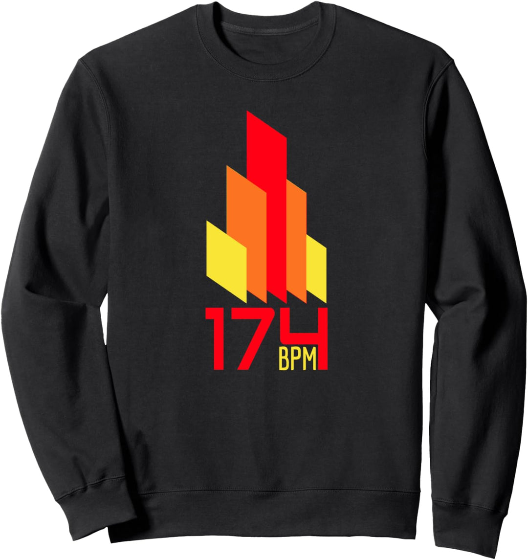Junglist Trommel und Bass 174 BPM Music EDM Sweatshirt