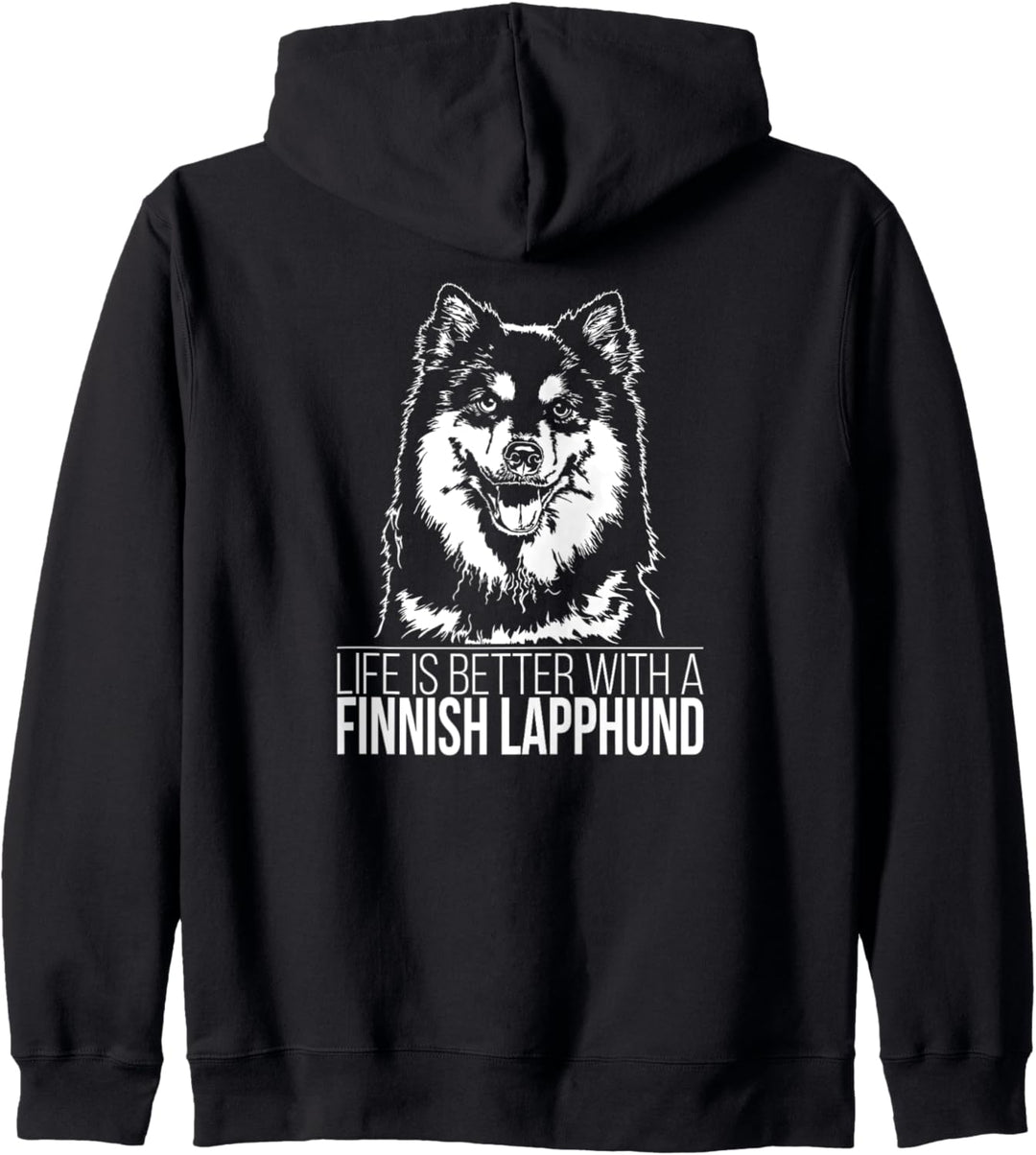 Finnish Lapphund life is better Hund Hundespruch Kapuzenjacke