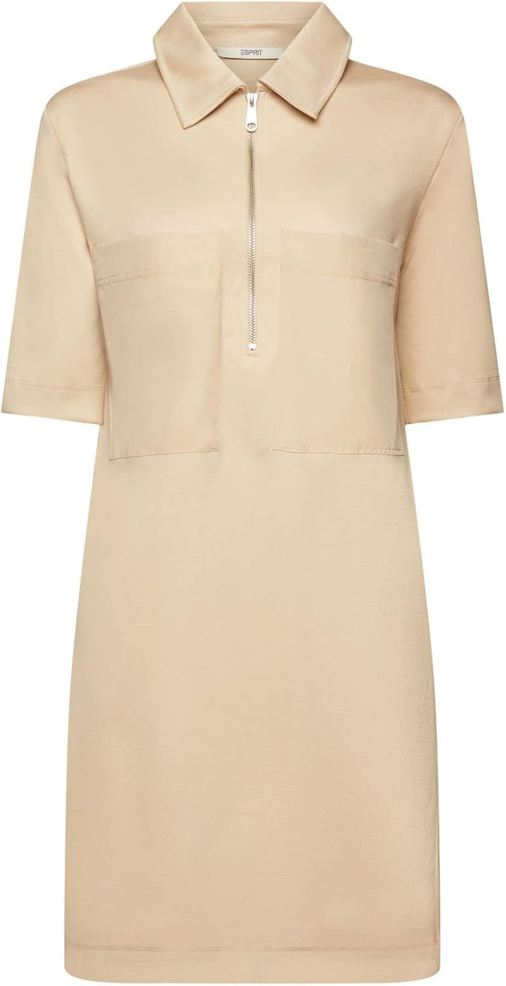 ESPRIT Damen 033ee1e316 Kleid L 285/Sand, L 285/Sand