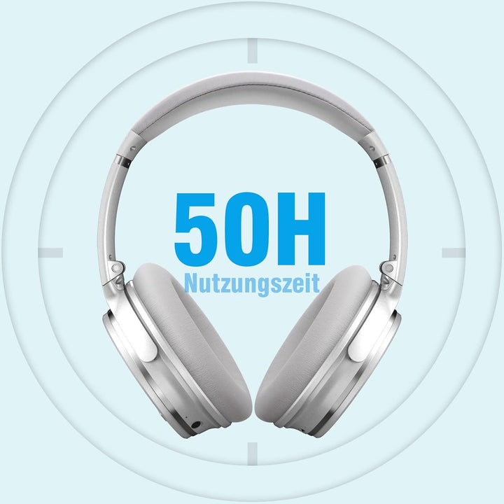 Srhythm NC35 Active Noise Cancelling Kopfhörer Kabellos Bluetooth - LDAC Modus, Schnellladung, 50+ W
