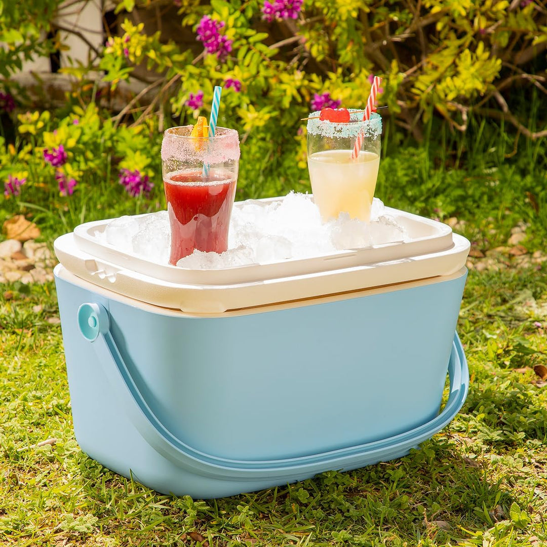 InnovaGoods® Tragbare Kühlbox mit Deckel Retro, Retro