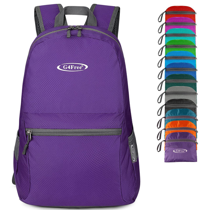 G4Free 20L Faltbarer Rucksack Ultraleichter Wanderrucksack Daypack für Männer Frauen und Kinder für